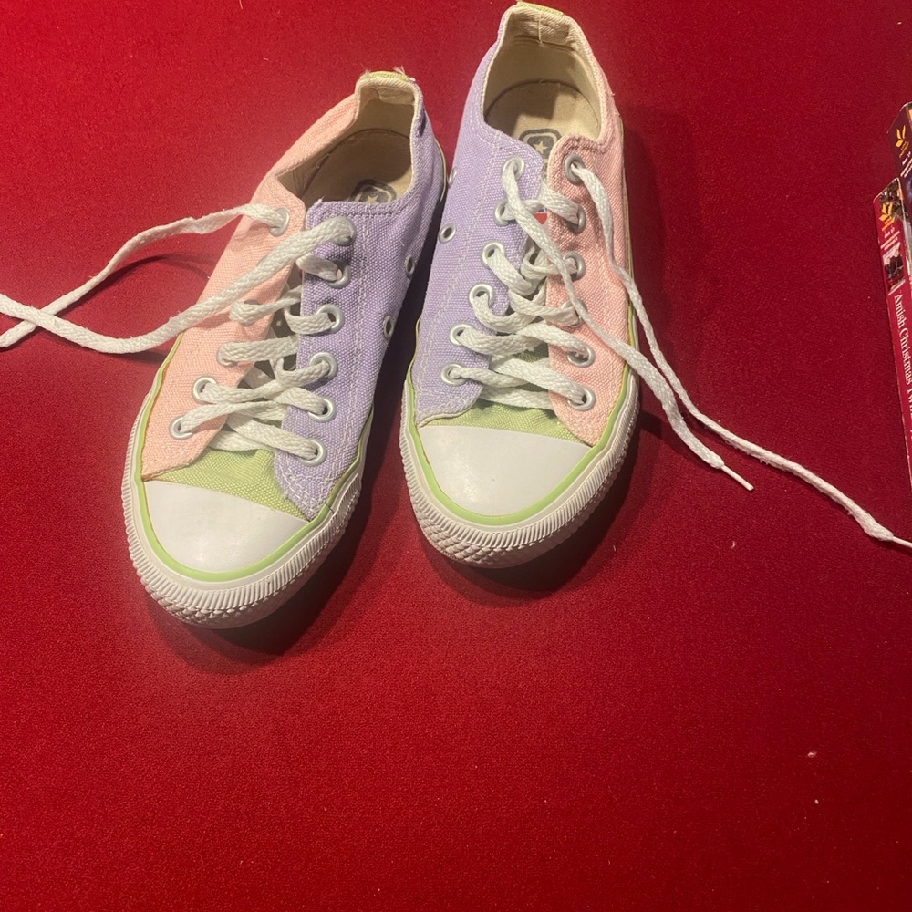 Kids Pastel Multi-Color Canvas Sneakers